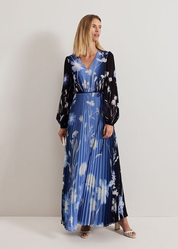 Phase Eight Annie Floral Dress Blue Canada | CAGJFQ-068